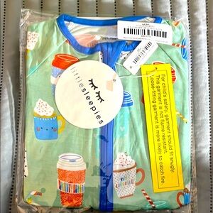 Little sleepies aqua I love you a latte 6 to 12 months new in package